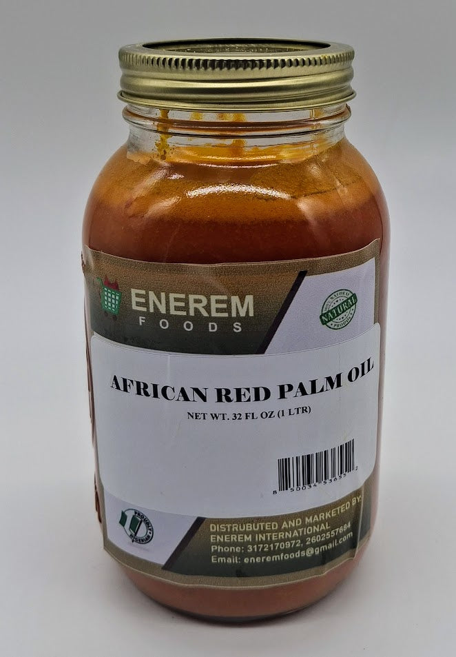 Enerem African Red Palm Oil / Epo Pupa / Nigerian Palm Oil 1litre (1/4 gal)