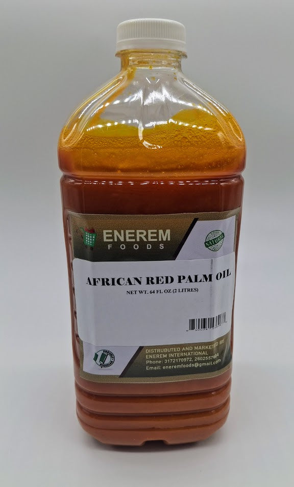 Enerem African Red Palm Oil / Epo Pupa / Nigerian Palm Oil 2litres (1/2gal)