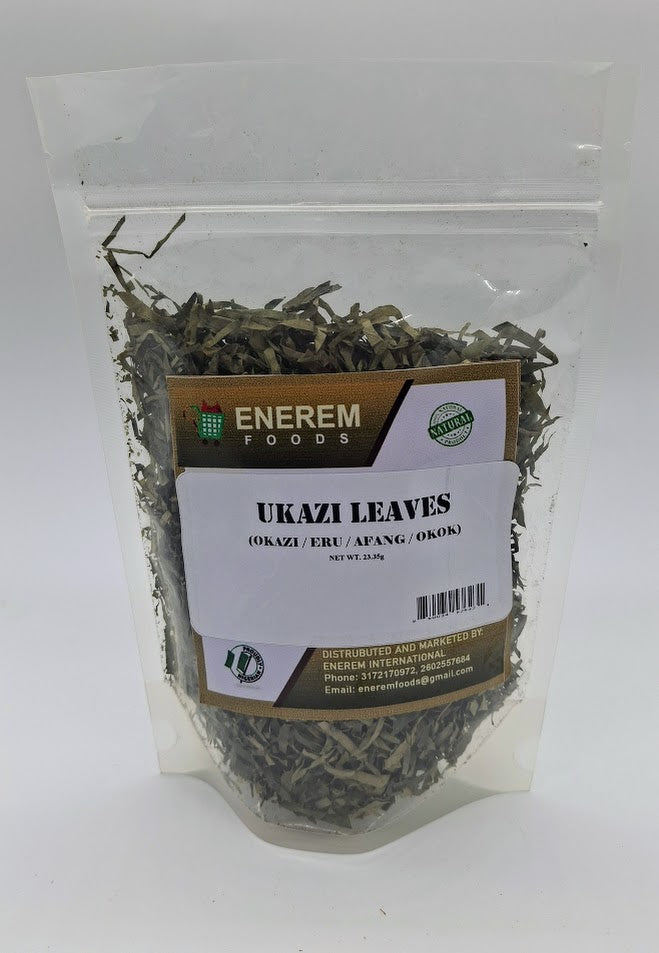 Enerem Dry Ukazi Leaves / Okazi Leaves / Eru / Afang / Okok 23.3g (1oz)